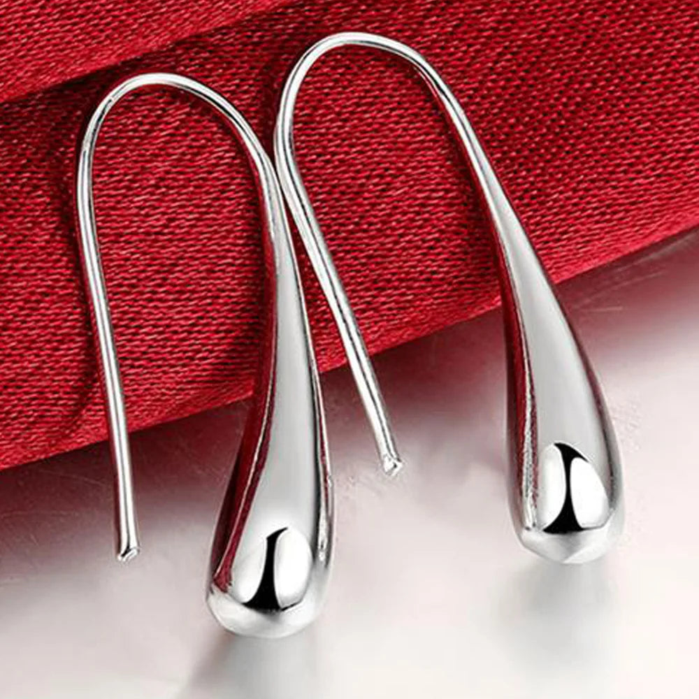 Silver Tear Drop Earrings