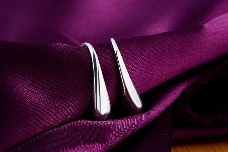 Silver Tear Drop Earrings